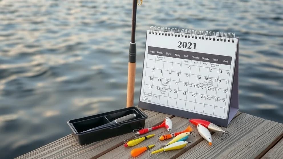 Fiske kalender för varje månad