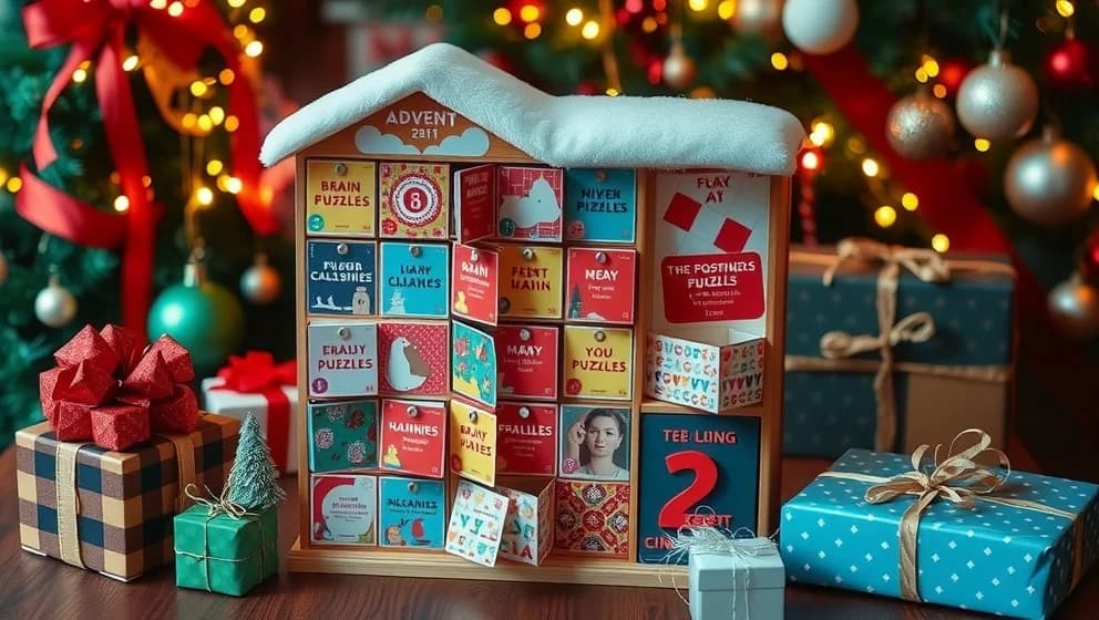 Julkalender pussel för hela familjen