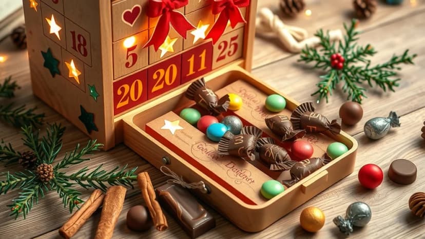 Vad finns i en julkalender choklad